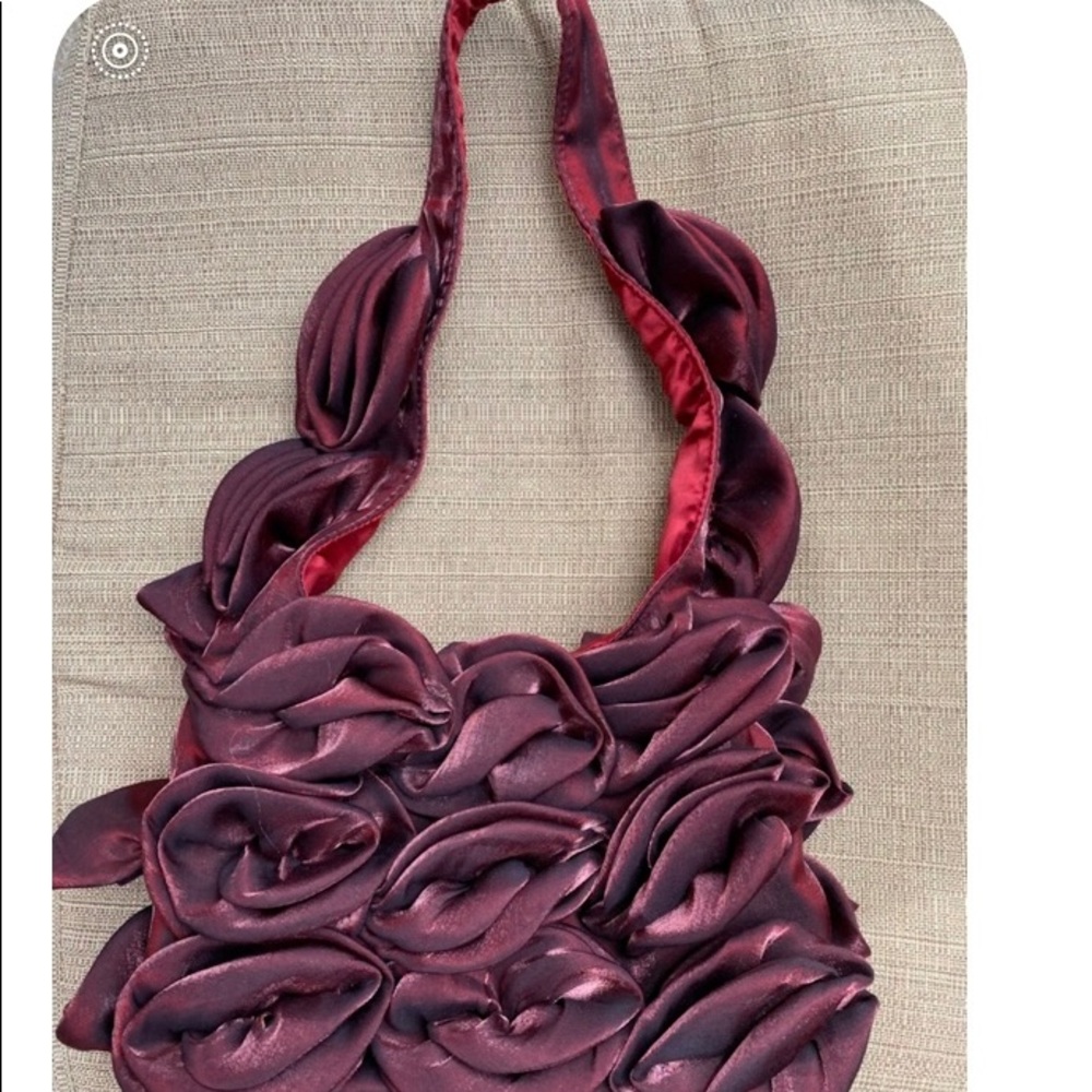 Handmade satin floral bag